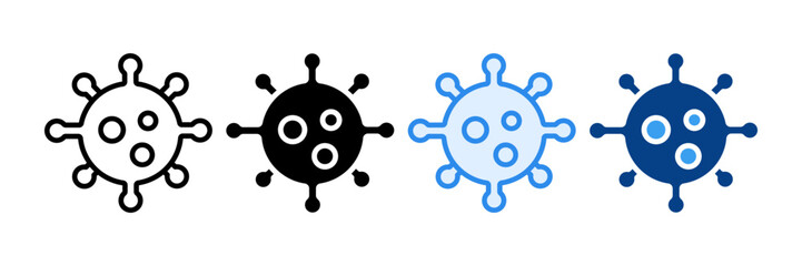 Virus Icon Set Multiple Style Collection