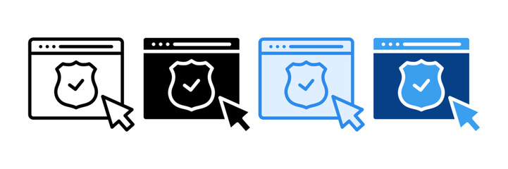 Cyber Security Icon Set Multiple Style Collection