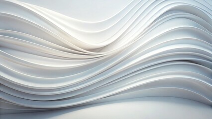 Obraz premium Abstract blue background with flowing waves and layered paper designs