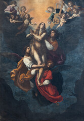 PISTOIA, ITALY - MARCH 17, 2025: The painting Glory of St. Mary Magdalen the church Chiesa di San Paolo by Cristofano Allori (1577 - 1621).