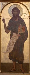 Fotobehang FLORENCE, ITALY - MARCH 17, 2025: The icon of St. Jophn the Baptist in the church Badia Fiorentina by unknown artist of 19. cent. © Renáta Sedmáková