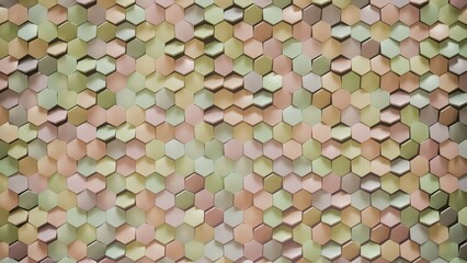 Pastel colored rectangular tiles in seamless pattern..
