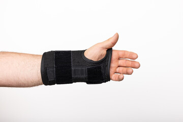 A Wrist Brace For Carpal Tunnel On A Man's Hand