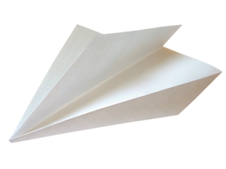 White paper flying isolated on transparent background.PNG