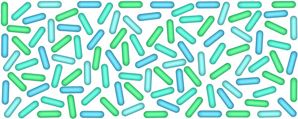 Probiotics, microbiome flora, lactobacillus bacteria in circle.