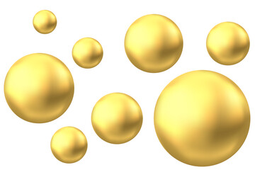 Golden collagen, keratin or serum bubbles.