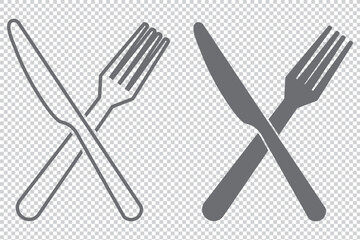 Fototapeta premium Fork, knife, plate. Menu symbol. Restaurant icon. Food, plate, fork, knife, cutlery icon set. Vector EPS 10