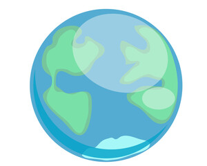 Earth Globe in Cartoon Style