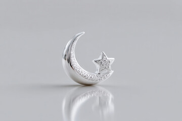 beautifully crafted crescent moon and star symbolizing unity and compassion in islam