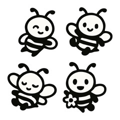 chibi honeey bee with her friendships