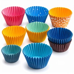 Colorful Assortment of Paper Cupcake Liners