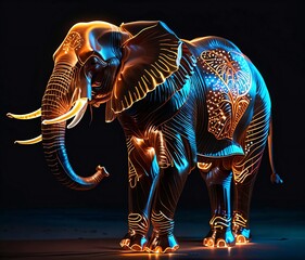 Fototapeta premium The elephant shines light
