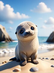 seal on the beach