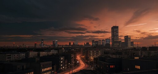 sunset over the river
