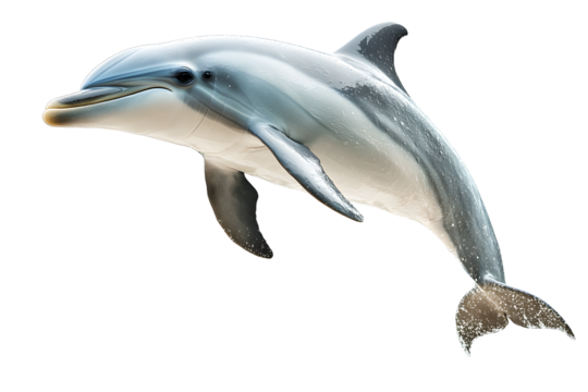 jumping dolphin isolated on white background PNG. - Powered by Adobe