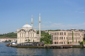 Istanbul, Turkey: Ortakoy Mosque (Buyuk Mecidiye Camii, Great Mosque of Sultan Abdulmejid) in...