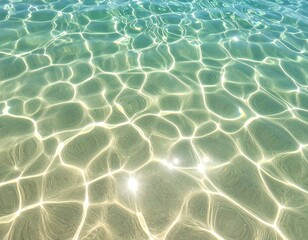 Clear water surface with sun reflections