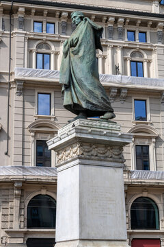 Monument to Giuseppe Parini, an Italian satirist and Neoclassical poet, Milan, Italy
