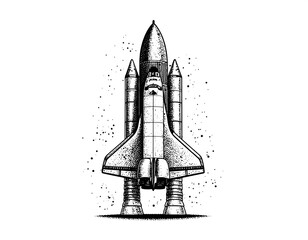 Space Shuttle Launch Illustration