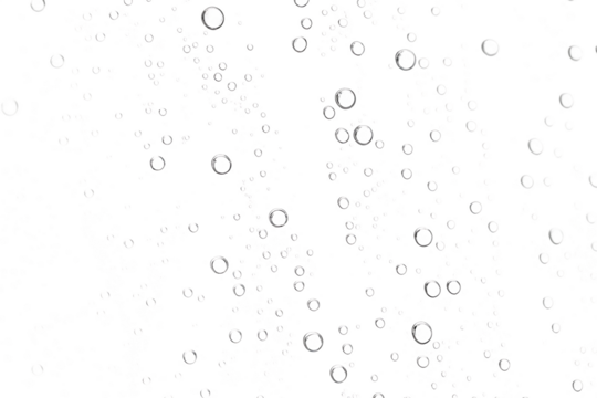 Abstract water droplets pattern isolated on a white background png ai generated