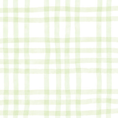 Sage Green Plaid Gingham Check Hand Drawn Background Pattern Overlay
