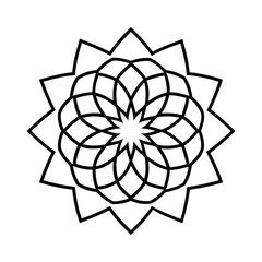 Mandala line art vector 