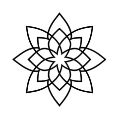 black and white Mandala