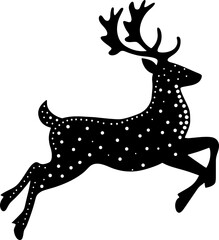 Christmas deer vector illustration