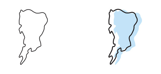 salsette island map, salsette island vector, salsette island outline, salsette island, mumbai