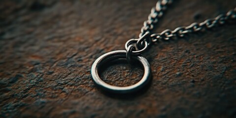 Delicate Silver Ring on Chain