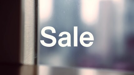 Stylish and uncluttered poster with the word "Sale" in capital letters, used for online store promotions and sales announcements.