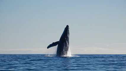 Fototapeta premium Breaching Humpback Whale