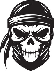 Skull Ninja Warrior Vector Illustration Deadly Design