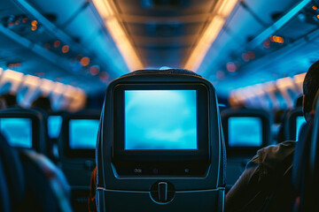 Airplane seat  with  LCD screen  device for entertainment to serve  passenger comfort during flight