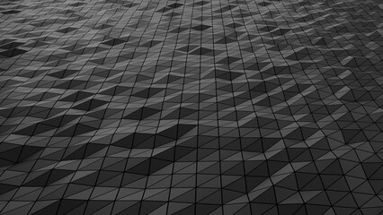 3d Abstract black triangle background. 3d rendering illustration not AI