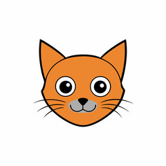 Obraz premium Cute cat head vector 