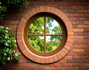 Round window in brick wall (1)