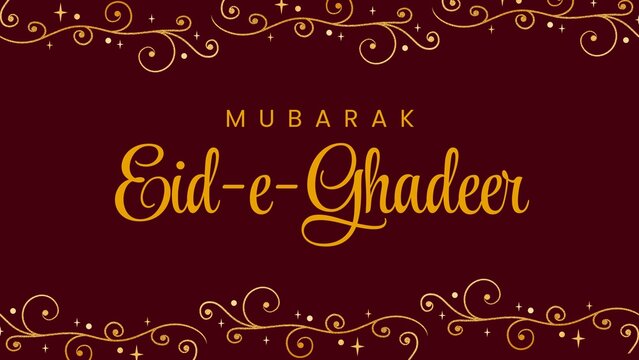 Eid e ghadeer mubarak card design, shia muslim happy event ghadir celebration banner background