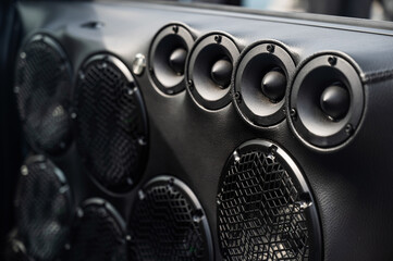 Detailed Close-Up of a Sports Car Gear Shift and Interior Features. 