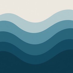 Abstract blue wave pattern design with a modern curve and texture