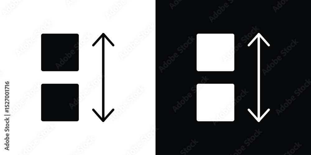 Fototapete apps sort icon in flat version on black and white background