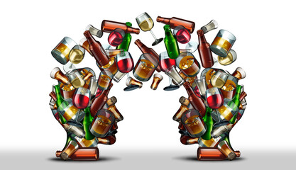 Impaired Communication and slurred speech as Alcohol education and awareness of the risk or dangers of drinking and alcoholic consumption in a relationship or meeting.