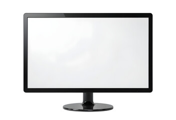 Fototapeta premium Stock photo of a blank computer monitor screen for product mockups on transparent background