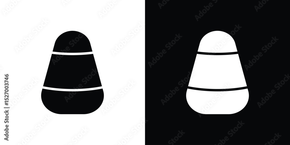 Fototapete candy corn icon in flat version on black and white background