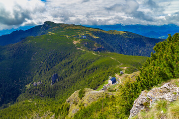 Ceahlau mountain in a summer day. Romania, Carpathians