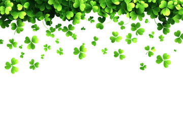 Celebrating nature's beauty green clover leaves studio floral composition upward view isolated on transparent background