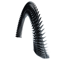 Metallic 3D Effect model abstract. Silver gear model. Stunning Metallic Shapes.