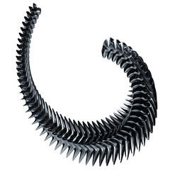 Metallic 3D Effect model abstract. Silver gear model. Stunning Metallic Shapes.