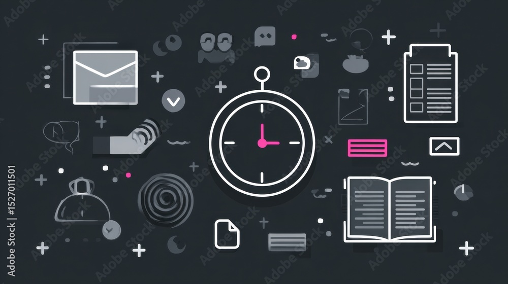 Poster deep work routine infographic showcases focus strategies, icons, and tools to enhance productivity a