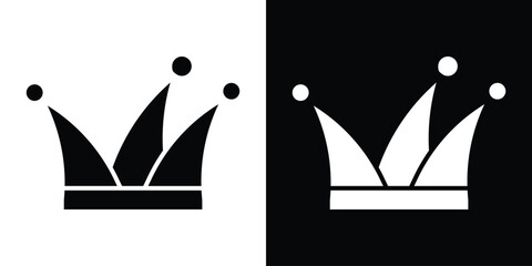 Joker hat icon in flat version on black and white background